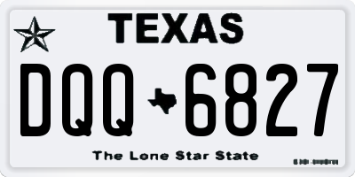 TX license plate DQQ6827