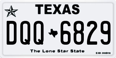 TX license plate DQQ6829