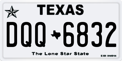 TX license plate DQQ6832