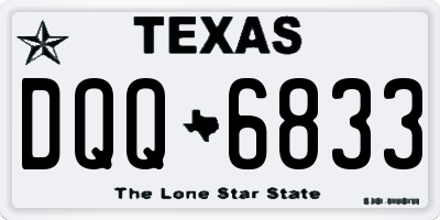 TX license plate DQQ6833