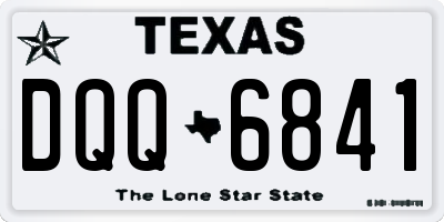 TX license plate DQQ6841