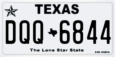 TX license plate DQQ6844