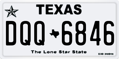 TX license plate DQQ6846
