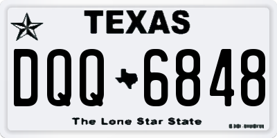 TX license plate DQQ6848