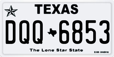 TX license plate DQQ6853