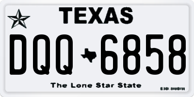 TX license plate DQQ6858
