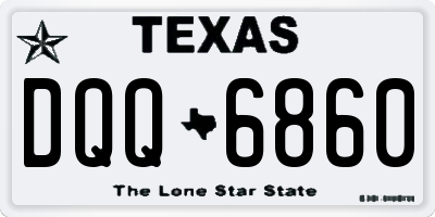 TX license plate DQQ6860