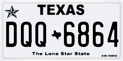 TX license plate DQQ6864