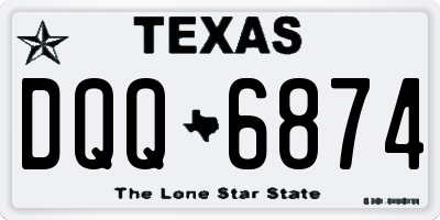 TX license plate DQQ6874