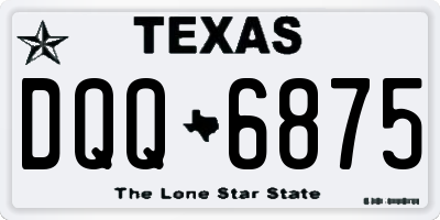 TX license plate DQQ6875