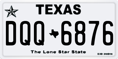 TX license plate DQQ6876