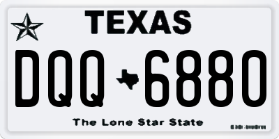 TX license plate DQQ6880
