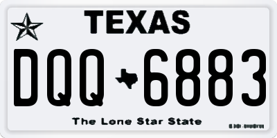 TX license plate DQQ6883