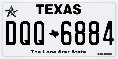 TX license plate DQQ6884