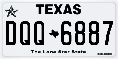 TX license plate DQQ6887