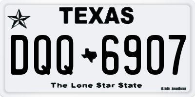 TX license plate DQQ6907