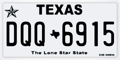 TX license plate DQQ6915