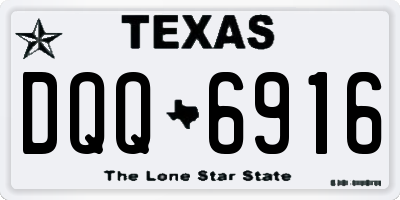 TX license plate DQQ6916