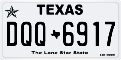TX license plate DQQ6917