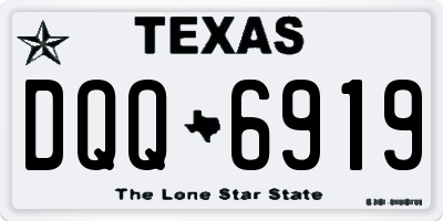 TX license plate DQQ6919
