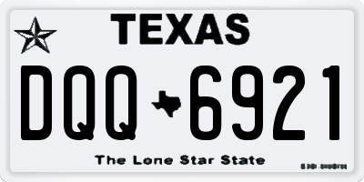 TX license plate DQQ6921
