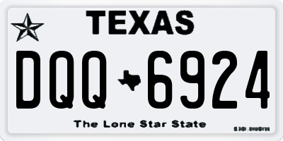 TX license plate DQQ6924