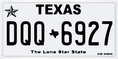 TX license plate DQQ6927