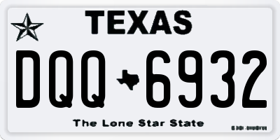 TX license plate DQQ6932