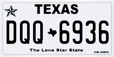 TX license plate DQQ6936