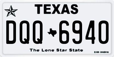 TX license plate DQQ6940
