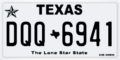 TX license plate DQQ6941