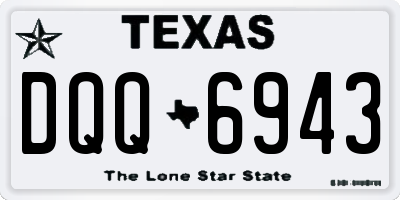 TX license plate DQQ6943