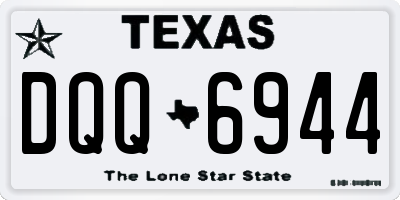 TX license plate DQQ6944