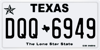 TX license plate DQQ6949
