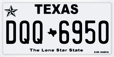 TX license plate DQQ6950