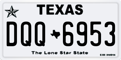 TX license plate DQQ6953