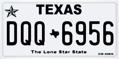 TX license plate DQQ6956