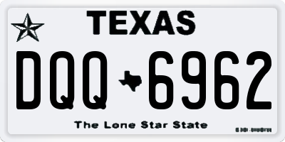TX license plate DQQ6962
