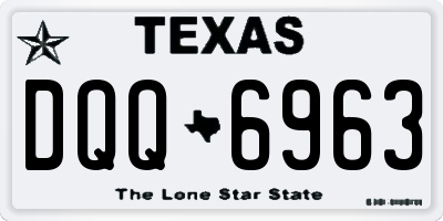 TX license plate DQQ6963