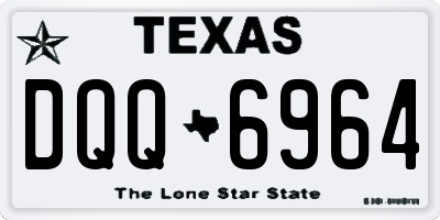 TX license plate DQQ6964