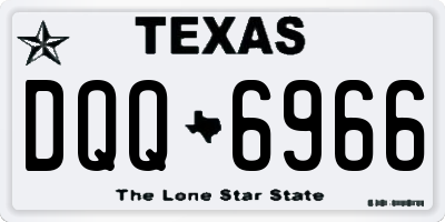 TX license plate DQQ6966