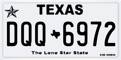 TX license plate DQQ6972