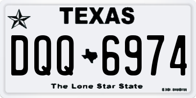 TX license plate DQQ6974