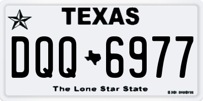 TX license plate DQQ6977