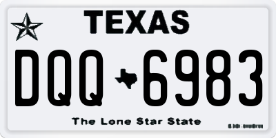 TX license plate DQQ6983