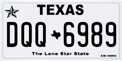 TX license plate DQQ6989