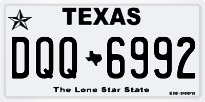 TX license plate DQQ6992