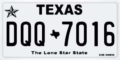 TX license plate DQQ7016