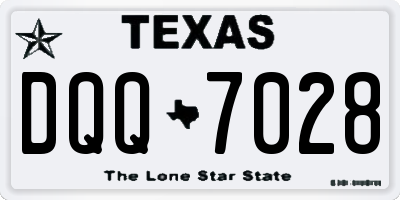 TX license plate DQQ7028
