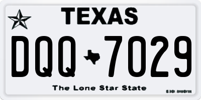 TX license plate DQQ7029